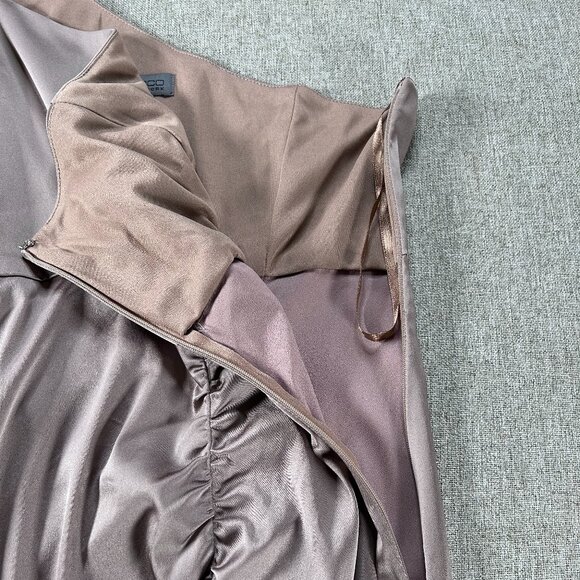 Donna Ricco A-Line Dress Women's 6 One Shoulder Party Cocktail Brown-ish Gray - Picture 9 of 13